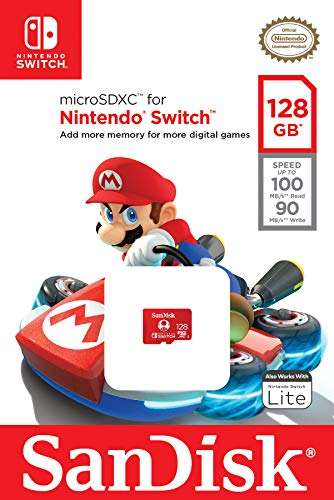 Official SanDisk 128GB microSDXC card for Nintendo Switch class 10 U3 £16.90 Dispatches from Amazon Sold by KAZA UK