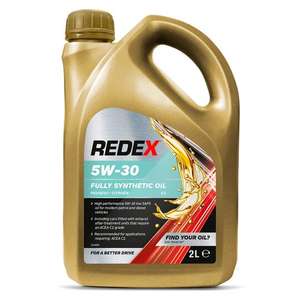 Redex 5w-30 fully synthetic 2Ltr oil for Ford / BMW / Peugeot & Citroen - Clubcard Price - £12 @ Tesco