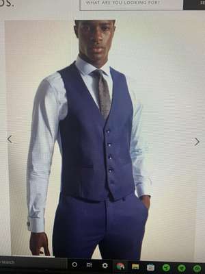 Navy Slim Fit Stretch Waistcoat £9.95 delivered @ Moss Bros