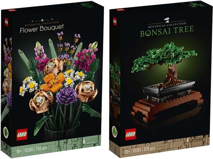 Lego Bonsai Tree 10281 £29.99 / Lego Flower Bouquet 10280 - £36.66 at Sainsbury's Thetford
