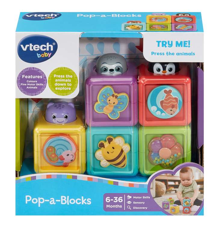 VTech Baby Pop-a-Blocks for £7.99 at Amazon | hotukdeals