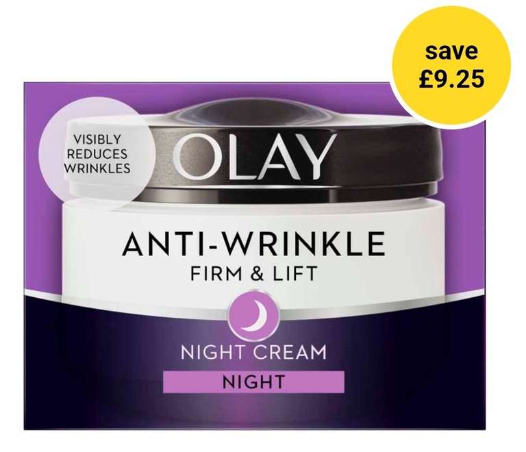 Olay Anti Wrinkle Firm and Lift Day/ Night Cream 50ml now £5.75 + Free Collection @ Wilko