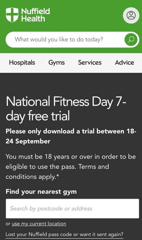 FREE 7 Day Pass for Nuffield Gym