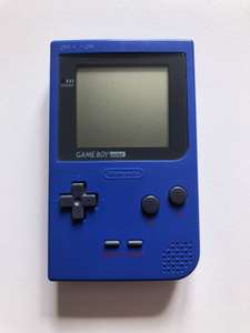 Used Game Boy Pocket Console Blue + Free C&C