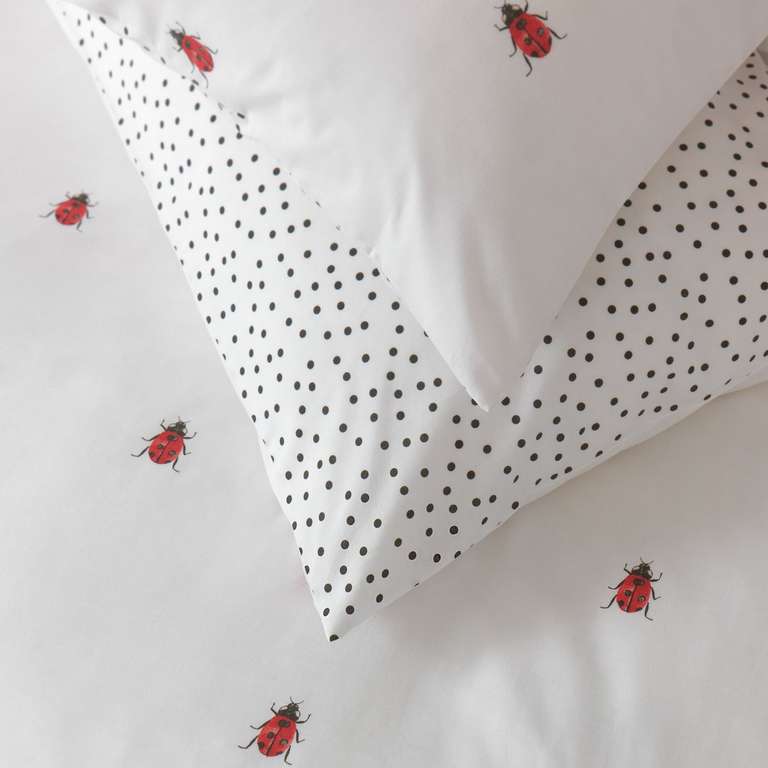 Habitat Ladybird Print White & Red Bedding Set plus free click and collect
