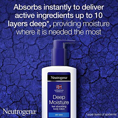 Neutrogena Deep Moisture Fast Absorbing Body Lotion 24 Hour Moisturisation, 400 ml - (after discount at checkout)