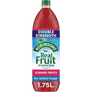 Robinsons Double Strength Summer Fruits/ Orange/ Orange and Pineapple Squash 1.75L - £2 / £1.80 (or less with 20% voucher) With S&S @ Amazon