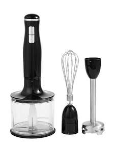 3 In 1 Hand Blender - black glossy - 300W. 2-year guarantee - £15 Free Click & Collect @ George
