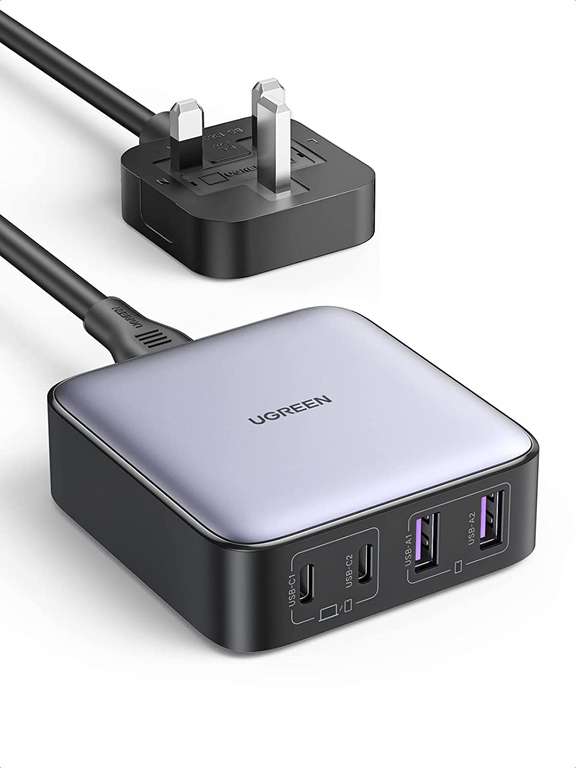 UGREEN 65W USB C Charger Nexode GaN 4-Port Fast Desktop Charger - £37.49 @ UGREEN / Amazon