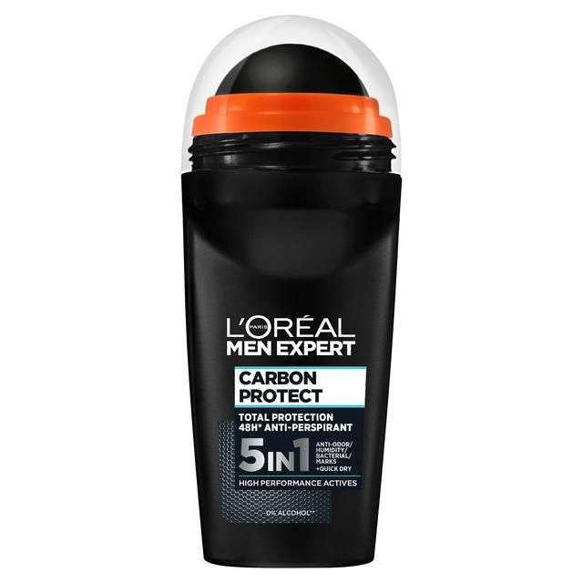 L'Oreal Men Expert Carbon Protect 5in1 48h Anti-Perspirant Deodorant Roll-On - £1.50 @ Asda