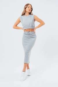 Grey Sweat Midi Skirt Loungewear Set - £17.99 + Free Shipping with code - @ JustHype