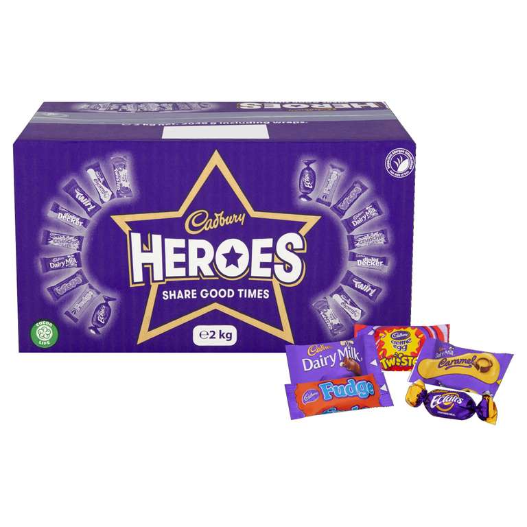 Cadbury Heroes Chocolate Bulk Sharing Box 2kg, Amazon Fresh (Selected Locations, Min Spend Applies)
