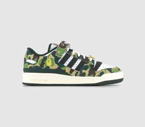Adidas Forum 84 Bape Low Trainers Green Camo free C&C (£77 delivered with Unidays or Bluelight)