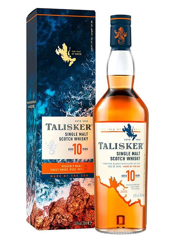 Talisker 10 Year Old Malt Whisky Island Single Malt Scotch Whisky Distillery Bottling