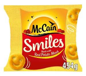 McCain Potato Smiles 454g (Nectar price) + £1.25 Cashback From Checkout Smart (Up To 3 Claims)