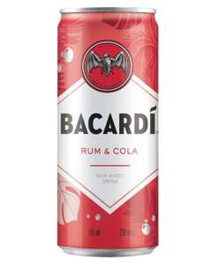 Bacardi Rum & Cola Premixed Cans 250ml - 88p @ Sainsbury’s Dundee