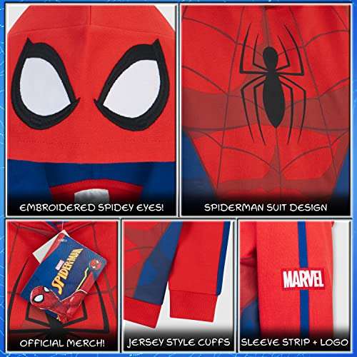 Marvel Hoodies for Boys, Official Spiderman 2-3 years £9.59 with voucher @Get Trend via Amazon