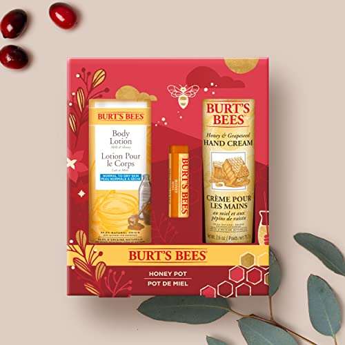 Burt's Bees Giftset, Honey Lip Balm, Hand Cream and Body Lotion, Honey Pot - Multi color £9.24 @ Amazon