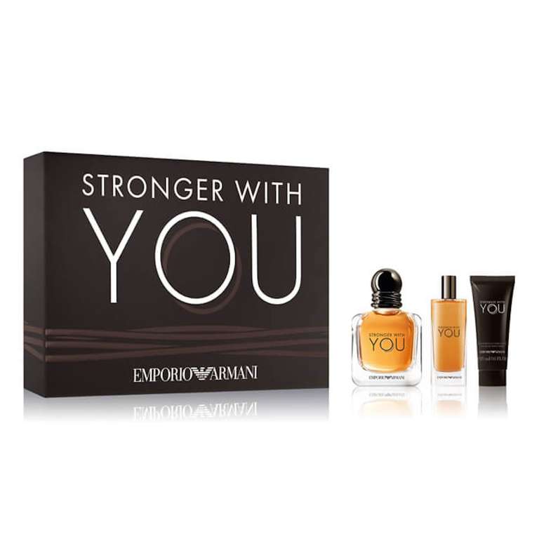 Armani stronger with you EDT gift set / 50ML,15ml, stubble care £25 / £20 for members + £2.99 delivery @ The Fragrance Shop