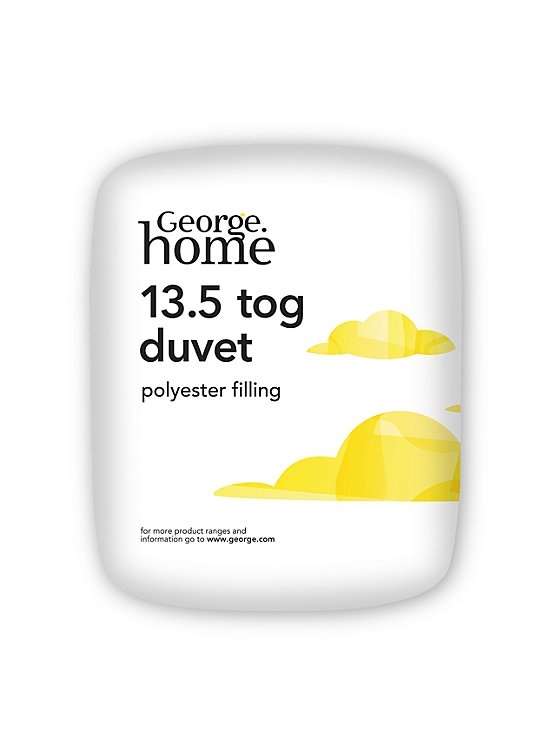 George Home Basic Duvet - 13.5 Tog Single £3.25, Double £4.25, King £5.25 at checkout + free click & collect