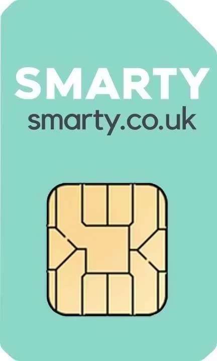 Smarty 40GB 5G Data, Unlimited Minutes / Texts, EU Roaming - Monthly rolling plan