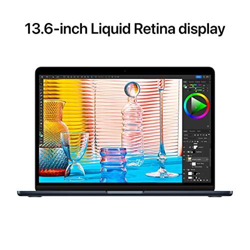 Apple 2022 MacBook Air laptop with M2 chip: Midnight, 13.6-inch Liquid Retina display, 8GB RAM, 256GB SSD storage £1063 at Amazon