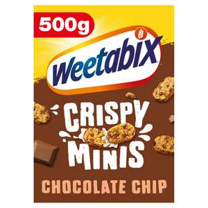 Weetabix Crispy Minis Chocolate Chip Cereal 500G £2 (Clubcard Price) @ Tesco