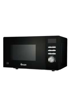 Swan 20L 700W digital microwave - Black - Free click and collect