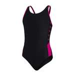 Speedo Girl's Girls Boom Logo Splice Muscleback Swimsuit £9 @ Amazon