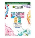 Garnier Sheet Mask Discovery Collection, Face & Eye Sheet Masks for Dehydrated, Dull & Tired Skin, Hyaluronic Acid & Glycerine, Pack of 5