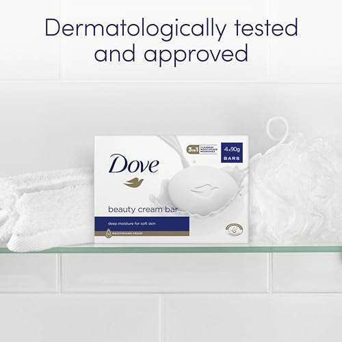 Dove Original Beauty Bar with ¼ moisturising cream soap (Each Pack 4x90g) (£1.52 Each, Minimum Qty 4 Packs, 16 Bars In Total)
