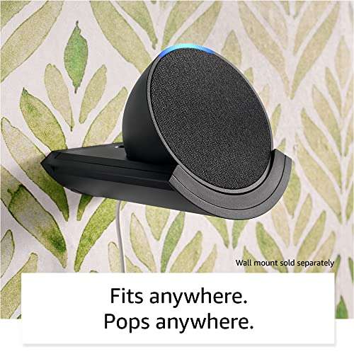 Amazon Echo Pop | Full sound compact Wi-Fi and Bluetooth smart speaker with Alexa | Charcoal, White, Lavender, Teal