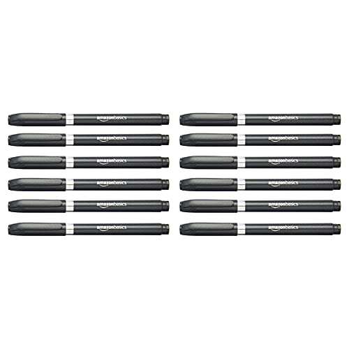 Amazon Basics Calligraphy Brush Pen, Fine Point, Black, 12 Pack £3.92 @ Amazon