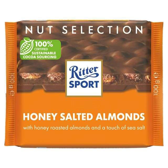 Ritter Sport Nut Selection Honey Salted Almonds 100g - London - Fulham Wharf
