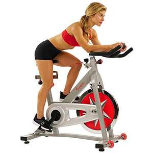 Sunny Health and Fitness Indoor Studio Cycle Pro Exercise Bike with 18 KG (40 Pound) Flywheel and Chain Drive - SF £119.99 @ Amazon