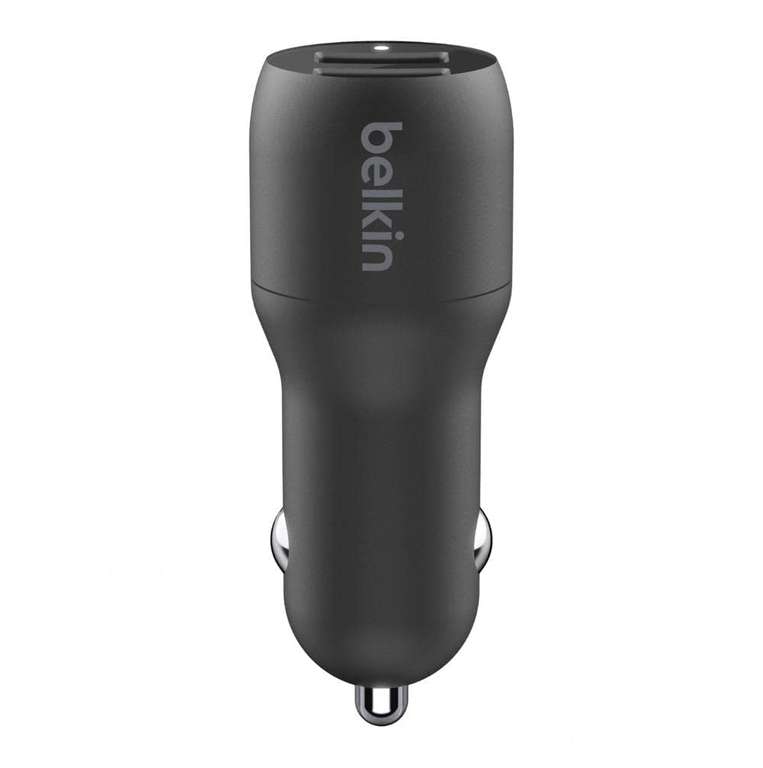 Belkin Dual USB Car Charger 24W (Boost Charge Dual Port Car Charger, 2-Port USB Car Charger)