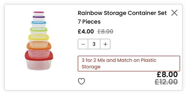 3 For 2 - Plastic Storage (Including Sale / Prices Starting from £1) - Free C&C On Orders £10+