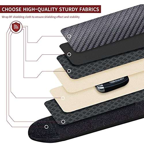 Nestling 2 Pack Signal Blocking Pouch, Attenuated Signal Keyless Entry Car Keys Case,Faraday Pouch for Car Keys sold by Osmanthus