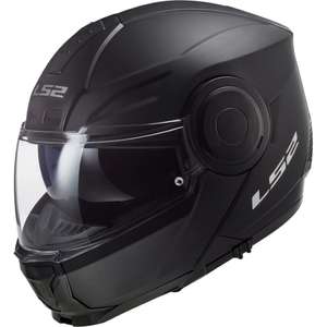 LS2 FF902 Scope Solid Matt Black Flip Front Motorcycle Crash Helmet