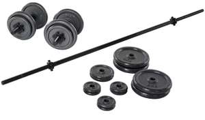 Opti Cast Iron Bar and Dumbbell Set, 48.8kg - £78 W/Marketing Email Sign up (Free C&C)