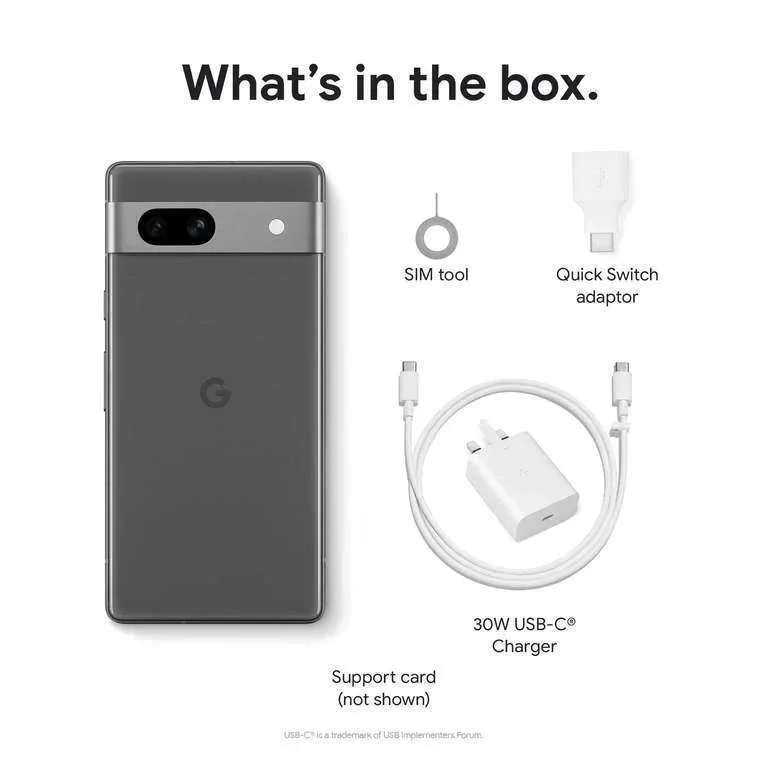 Google Pixel 7a 128GB - Three 30GB 5G data, Unltd mins/texts, £114 Upfront with code + £14pm for 24 months = £450 @ Affordable Mobiles