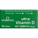 Vitabiotics Ultra Vitamin D Tablets 2000IU Extra Strength - 96 Tablets