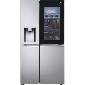 LG InstaView ThinQ GSXV90BSAE Wifi Connected Plumbed Total No Frost American Fridge Freezer - E Rated £1239.98 with AO Five Star @ ao