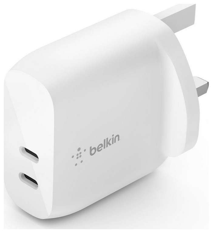 Belkin 60W Dual Port USB C Wall Charger (free C&C)
