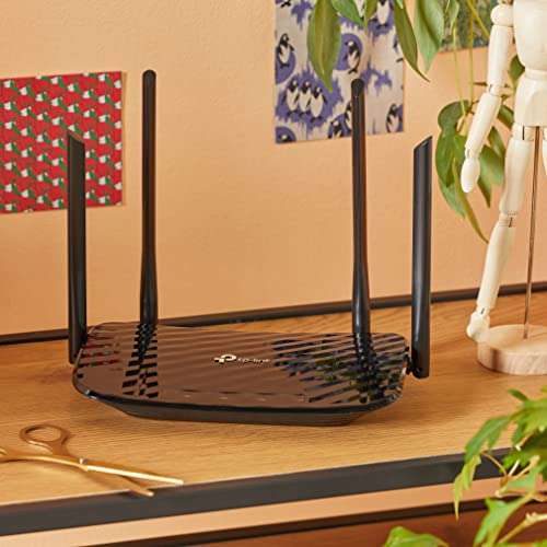 P-Link AC1200 Wireless Dual Band Full Gigabit Wi-Fi Router, Wi-Fi Up to 867 Mbps/5 GHz + 300 Mbps/2.4 GHz (Archer C6) - £36.99 @ Amazon