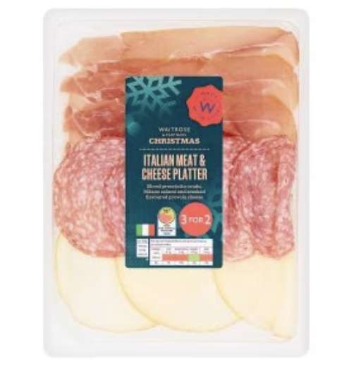 Waitrose Italian & Spanish Meat and Cheese platters now £1 and 3 for 2.