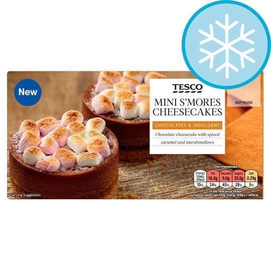 Tesco Mini S'mores Cheesecakes 2X80g Clubcard Price