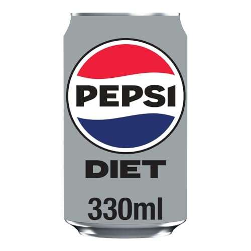 24 cans Diet Pepsi 330ml - £8.50 S&S or £7 S&S with 15% voucher/3 for £19.50