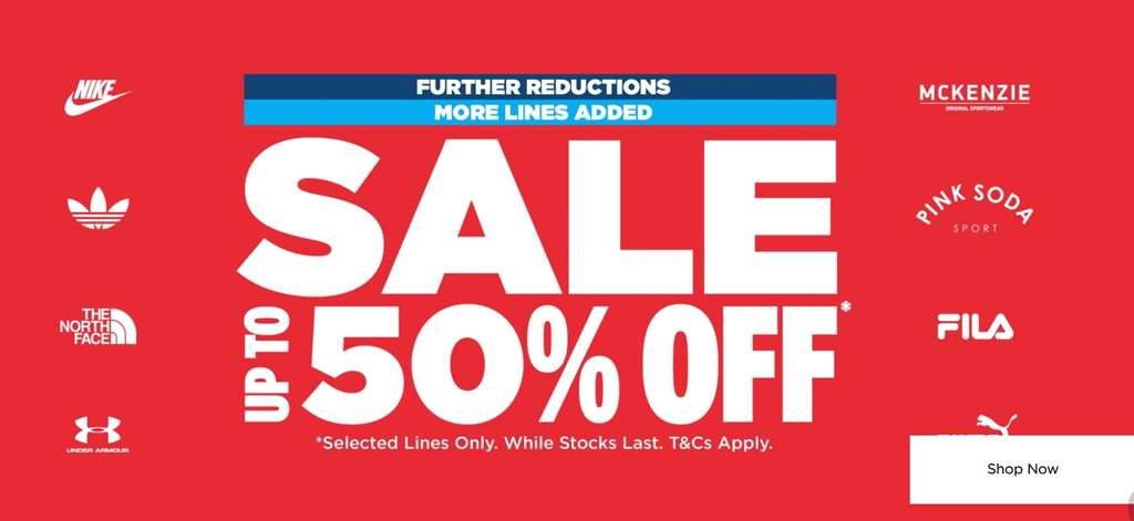 Massive 50% Off & More Reductions at JD Sports | hotukdeals