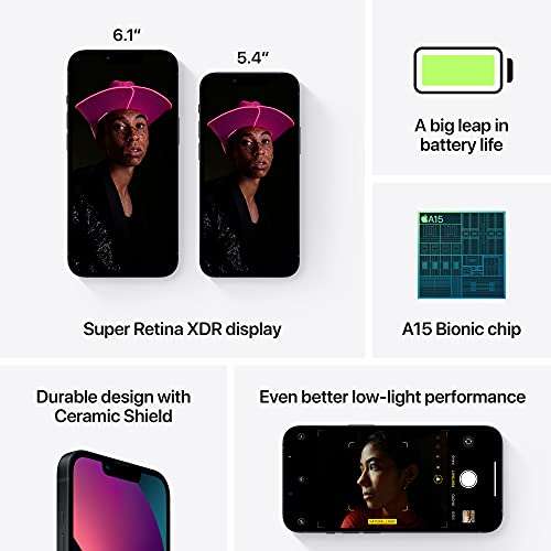 Apple iPhone 13 mini 5G (128GB) - Midnight - £599 @ Amazon